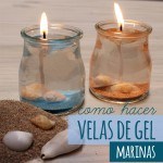 Cómo hacer velas de gel marinas