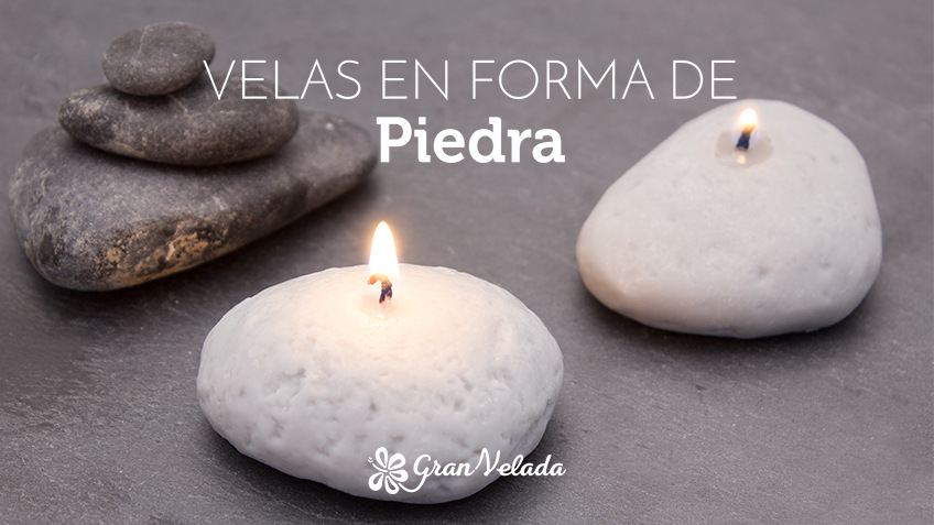 velas en forma de piedra post