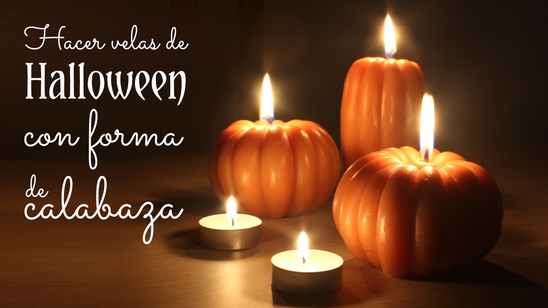 Hacer velas de halloween con forma de calabaza