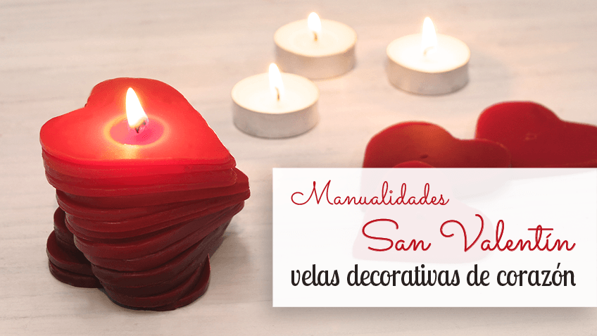 manualidades san valentin velas decorativas de corazon texto