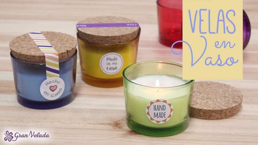 Velas en vaso