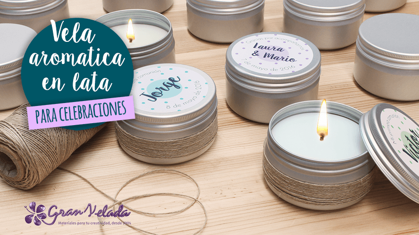 vela aromatica en lata par celebraciones