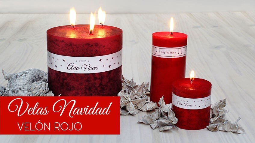 Paso a paso para hacer un velón de Navidad Rojo