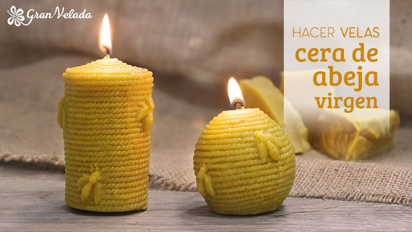 hacer velas con cera de abeja virgen