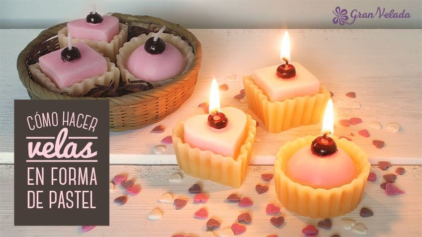 Hacer velas en forma de pastel en casa, fáciles y sencillas