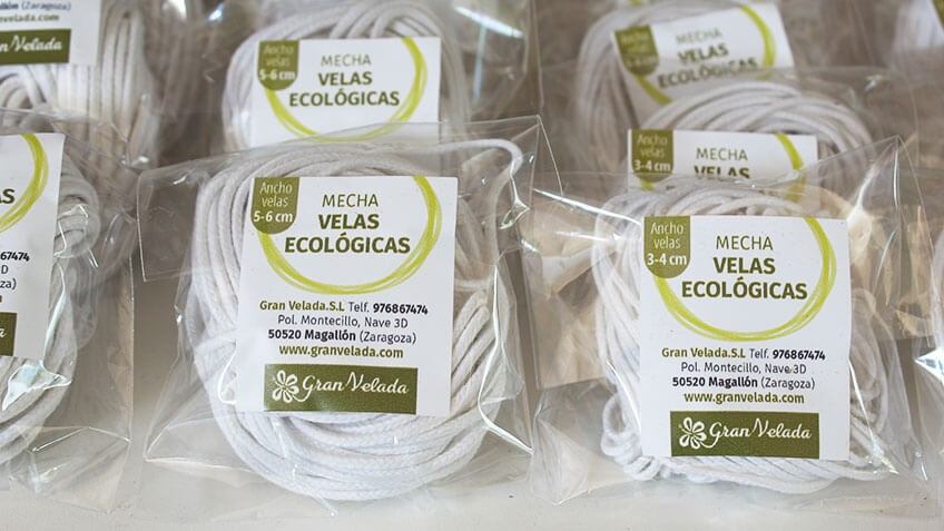 Mechas para hacer velas ecoógicas de Gran Velada