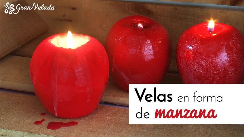 velas con forma de manzana post