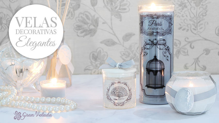 Velas decorativas elegantes para tu hogar o puesto de trabajo.