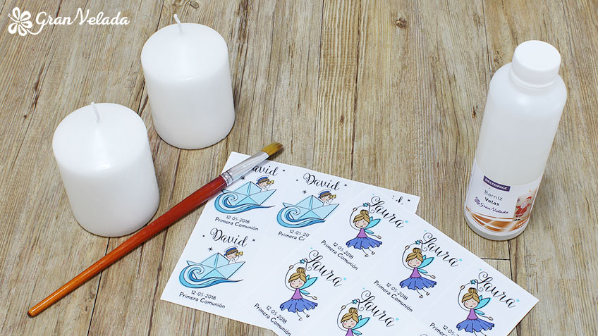 Vela para Primera Comunión Niño Personalizada