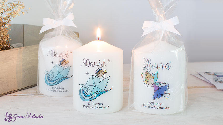 Velas de bautizo regalos para invitados, Velas naturales de…