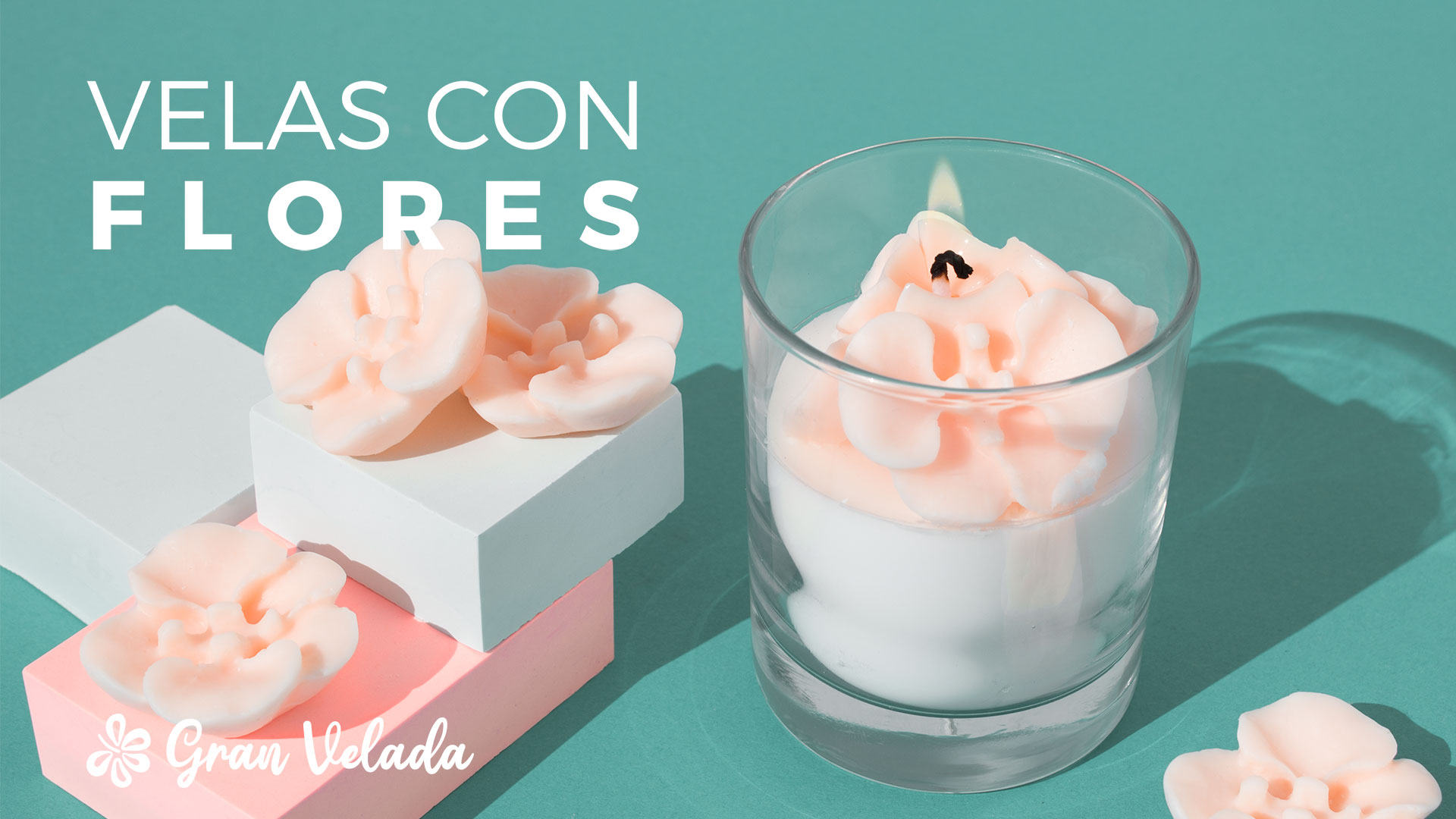 velas con flores video