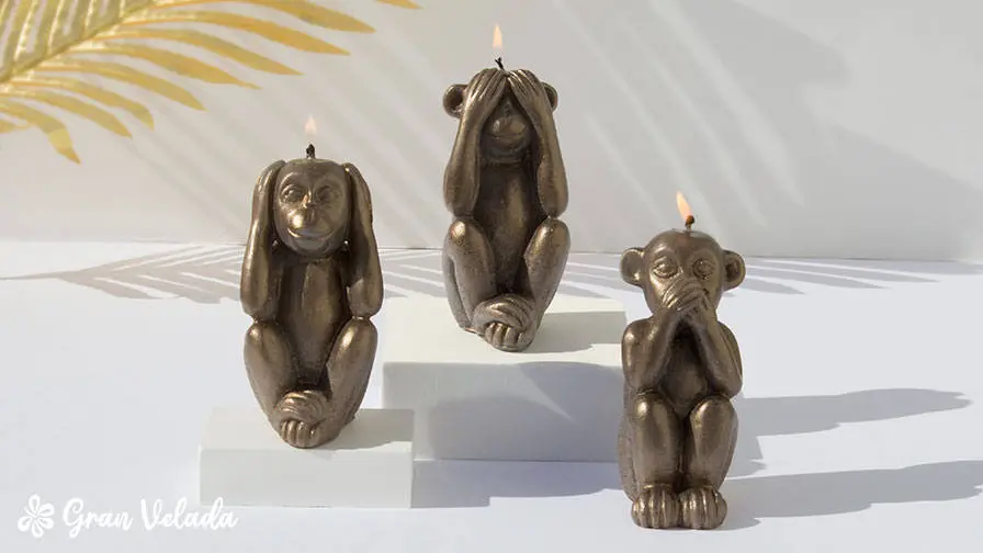 hacer velas 3 monos sabios post