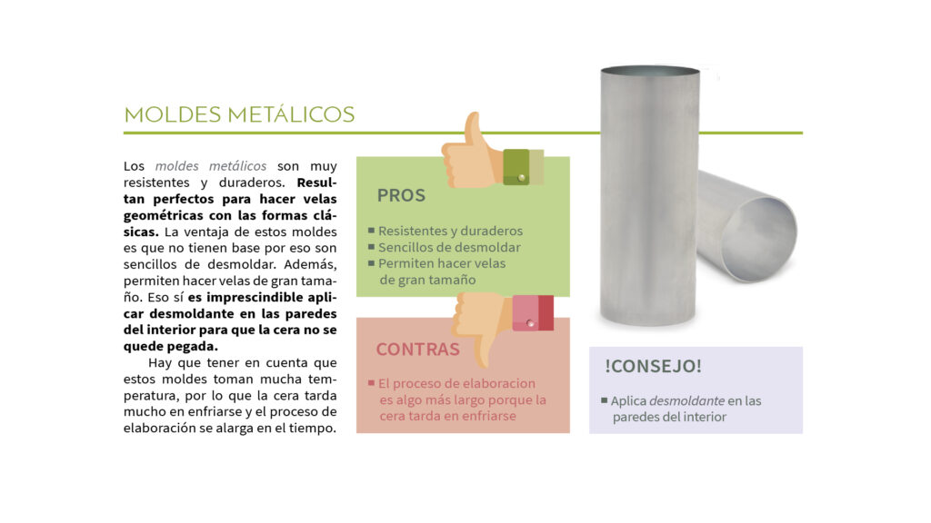 Moldes metalicos para velas: ¡muy resistentes y fáciles de usar!