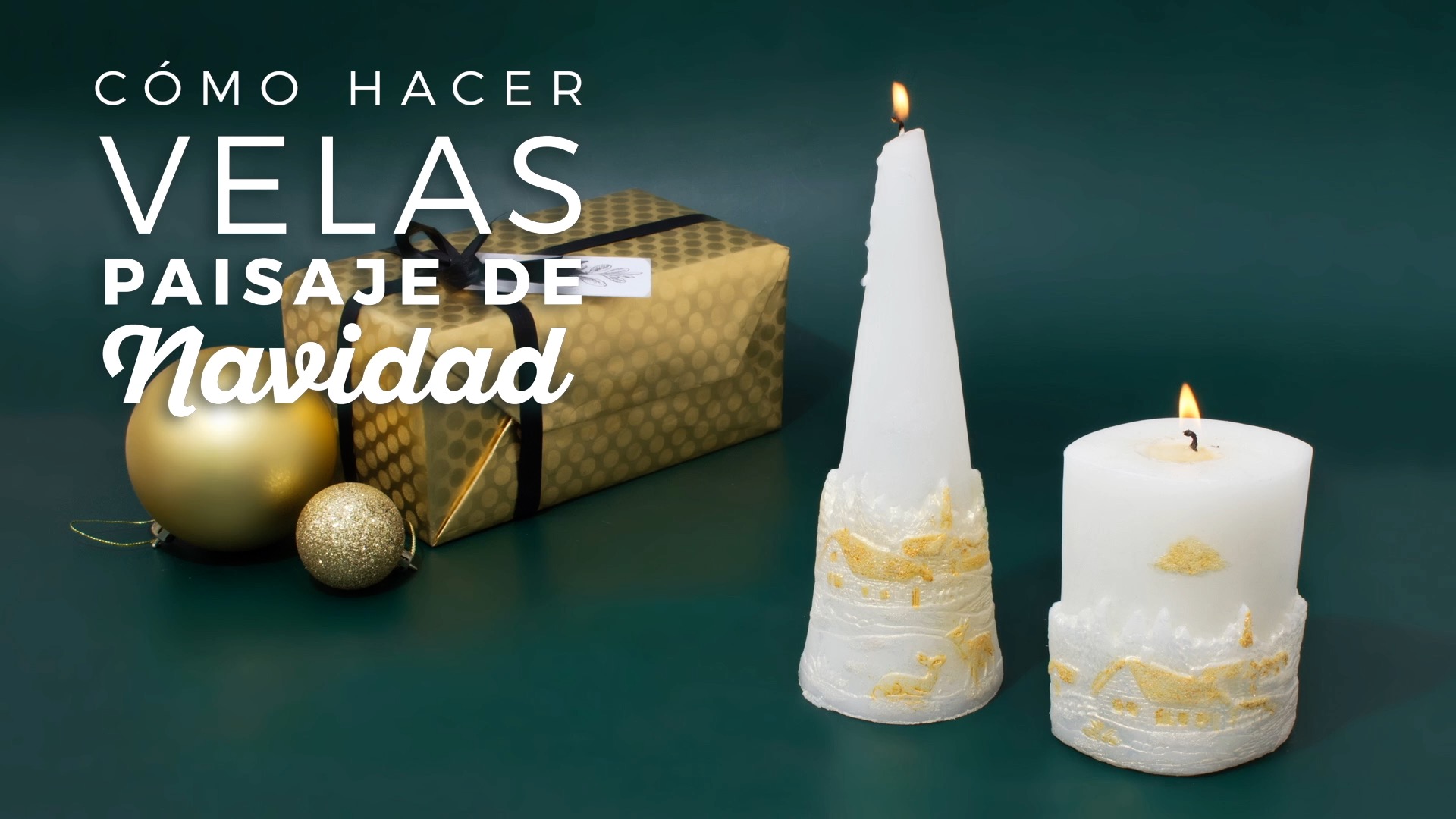 HACER VELAS PAISAJE NAVIDAD