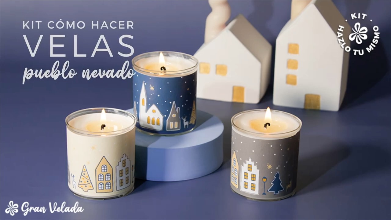 kit como hacer velas pueblo nevado