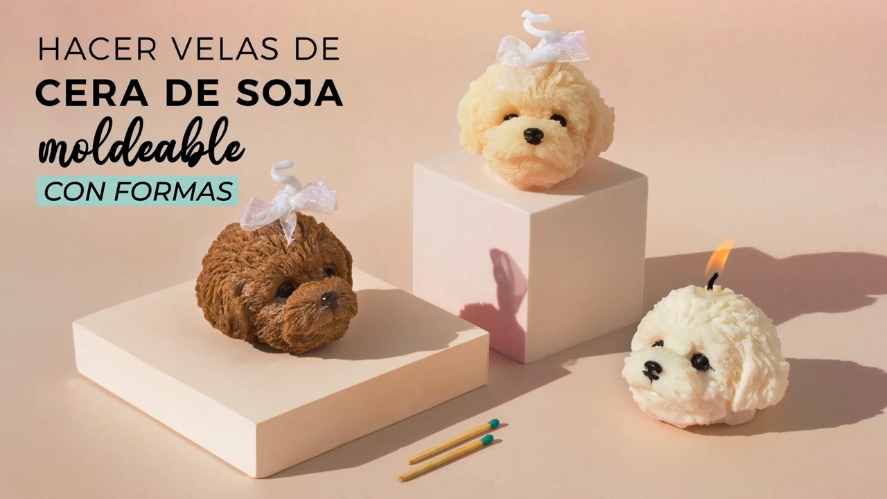 velas con formas cera soja moldeable