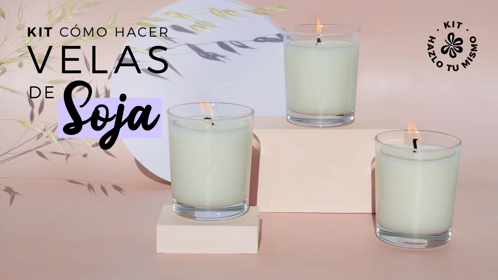 Kit para hacer velas, kit de cera de soja con velas de colores fácil de  hacer.