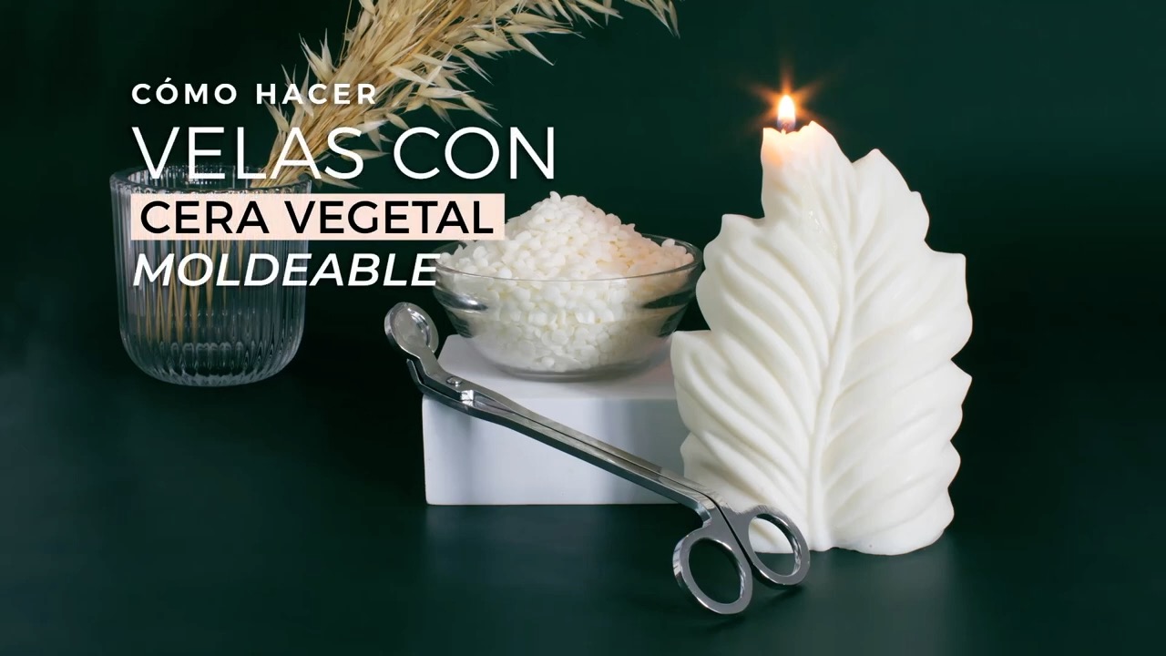 hacer velas cera vegetal moldeable