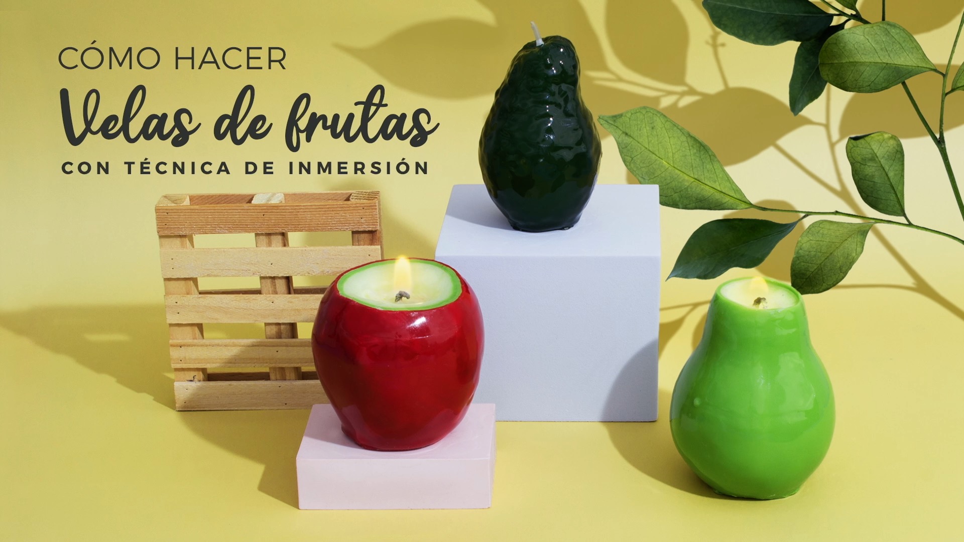 velas por inmersion frutas