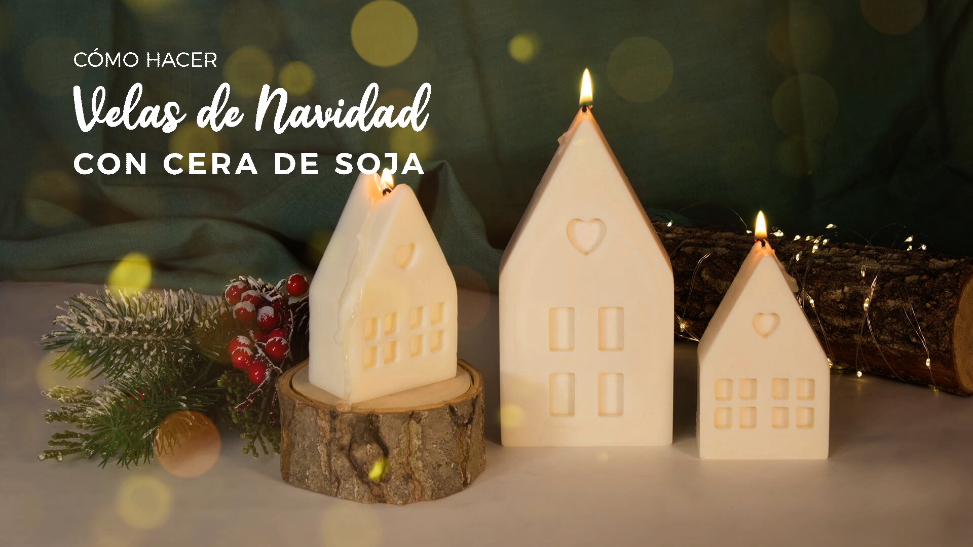 como hacer velas soja navidad