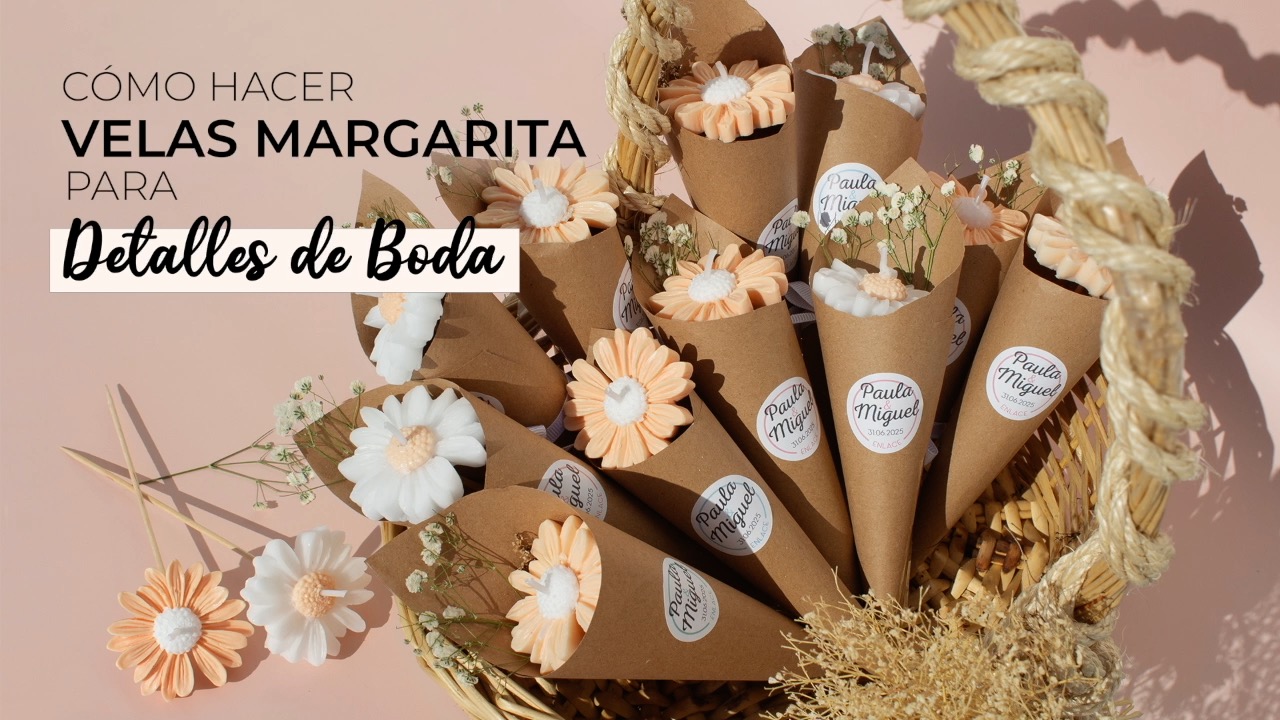 Velas Margarita DIY: Detalles únicos hechos por ti, para tu boda.