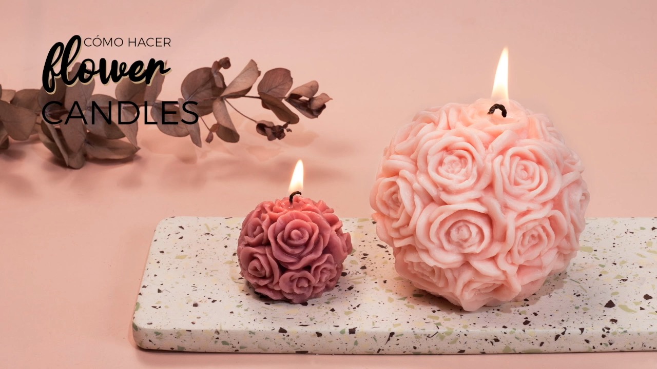 como hacer flower candles